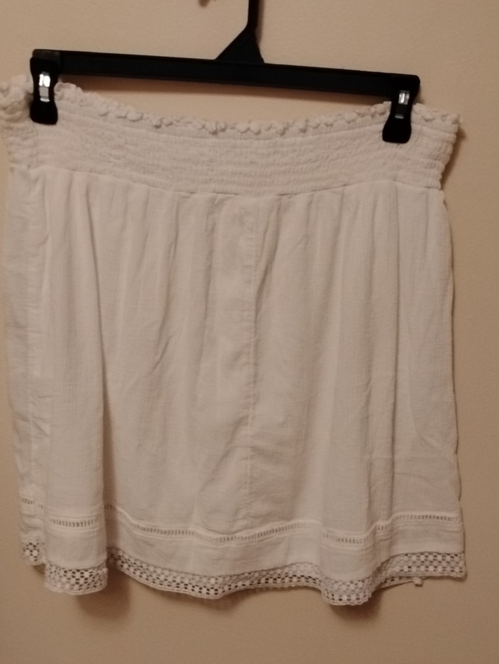 Faded Glory White Boho Skirt
